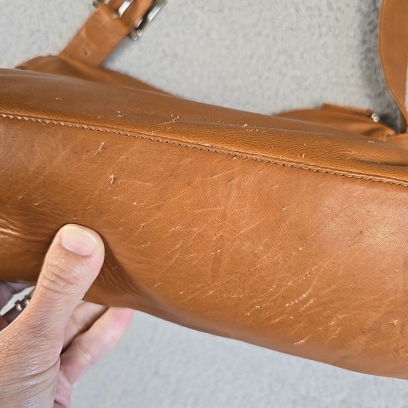 Michael Rome Tan Shoulder/Crossbogy BAG Soft Genuine Leather Made in Italy gallery