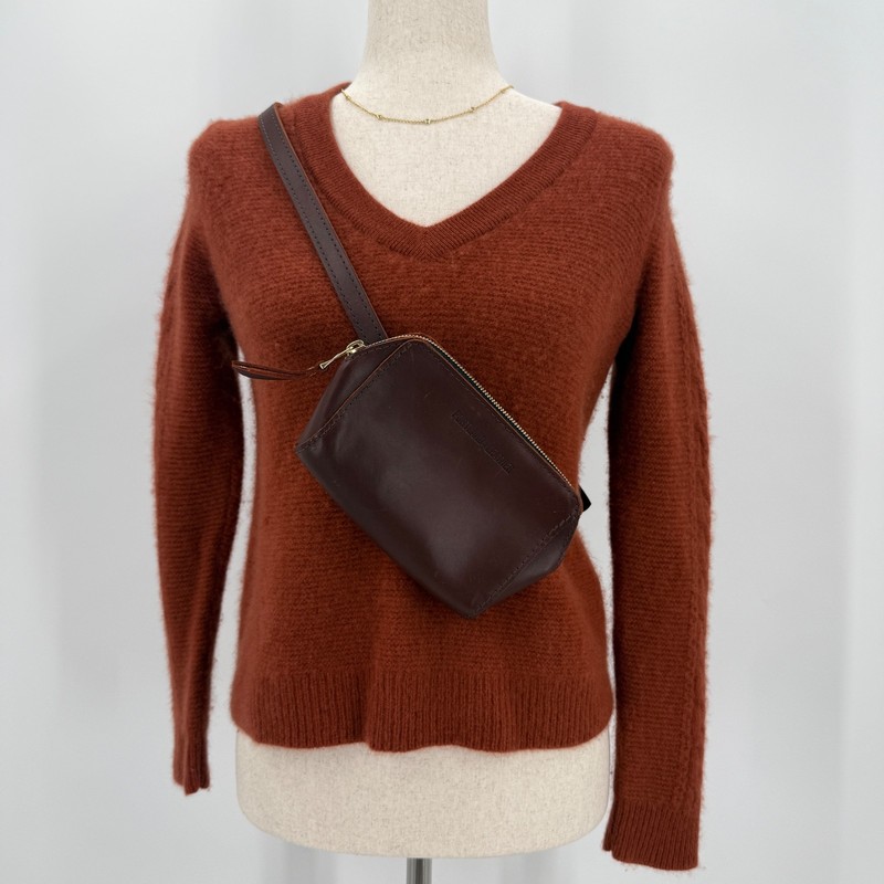 Portland Leather Goods PLG Leather Travel Belt Bag Crossbody Fanny Pack Brown gallery