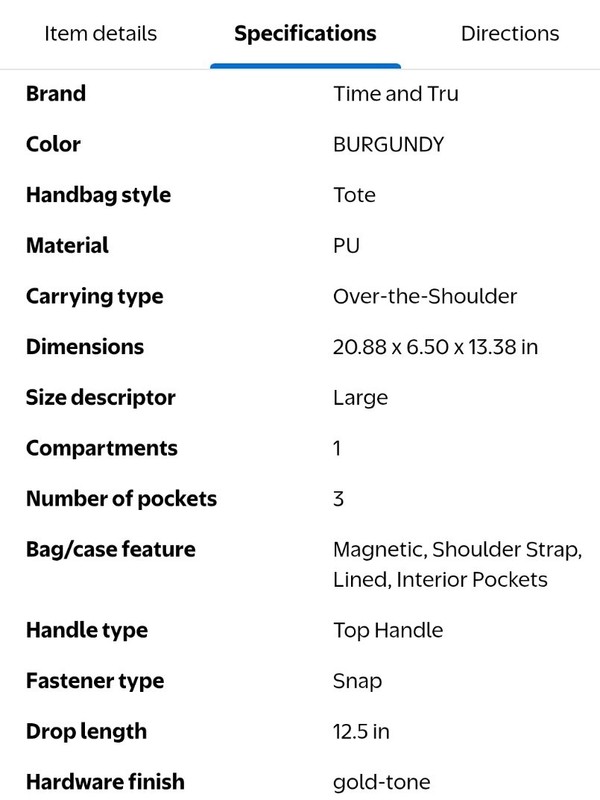 Women's Large Time And True Burgundy Tulip Tote New With Tags Magnetic Closure gallery