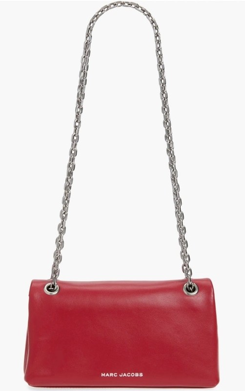 Marc Jacobs The Dual Chain Strap Mini Leather Shoulder Bag Crossbody ~NWT~ Red gallery