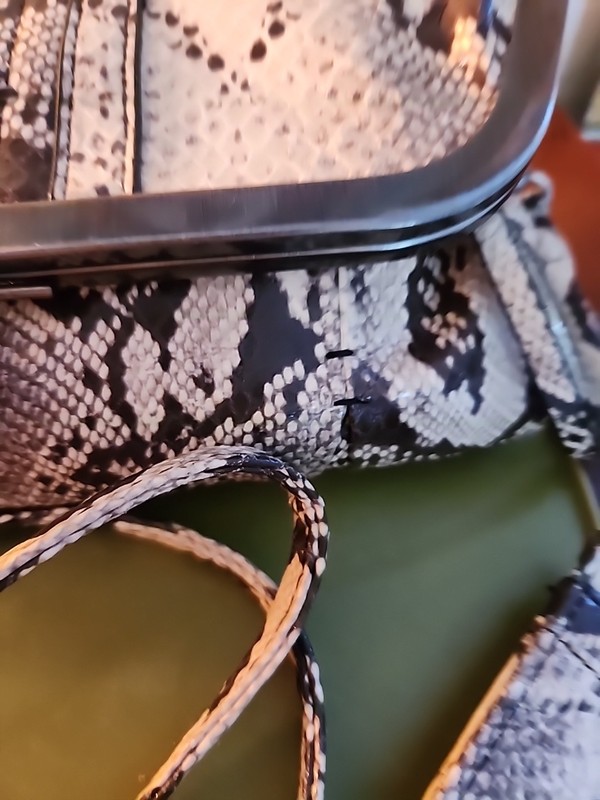 Evening Clutch /Handbag By Jessica Simpson Snake -Skin Print. NWOT. 11x9x1” Soft gallery
