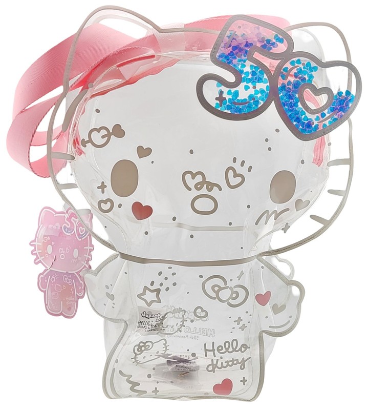 Sanrio Hello Kitty 50th Anniversary Japan LA Clear & Pink Bag NWT Rare Fast Ship