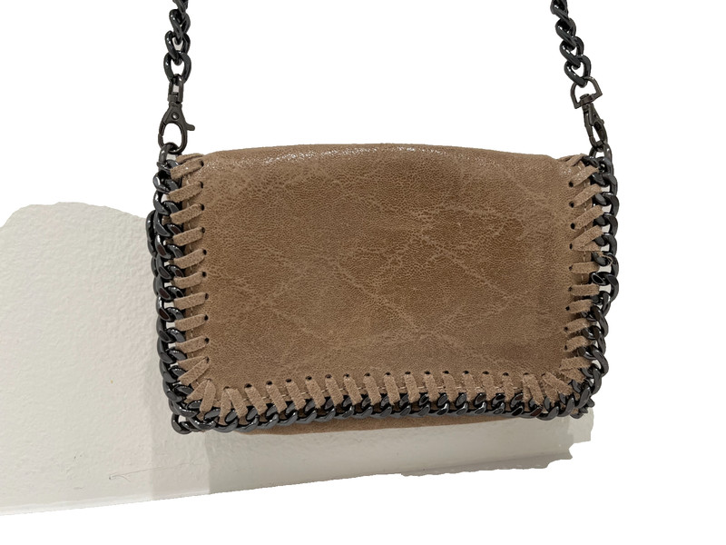 Borse in Pelle Italian leather Crossbody Tan Glaze Leather Rock&Roll Distressed