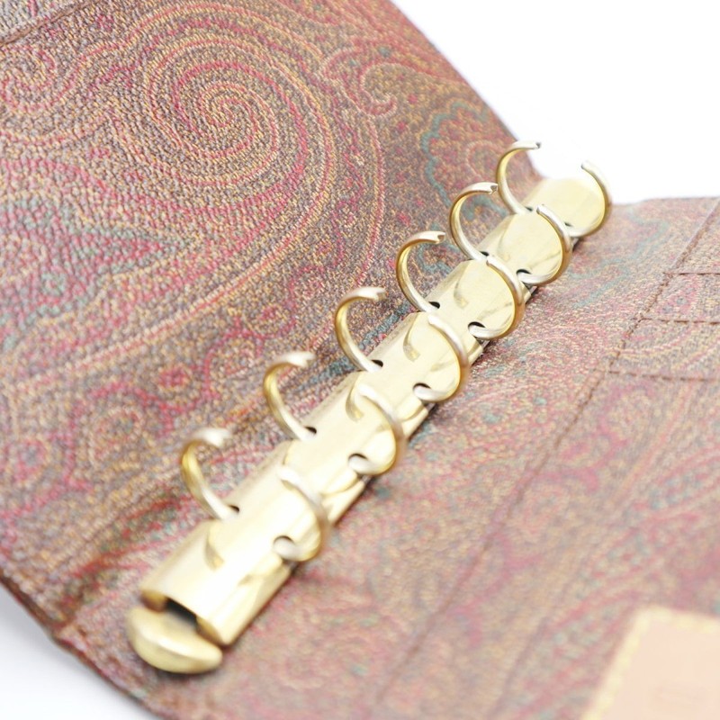 ETRO Paisley Pattern PVC/Leather Notebook Cover Brown K11-k072 gallery