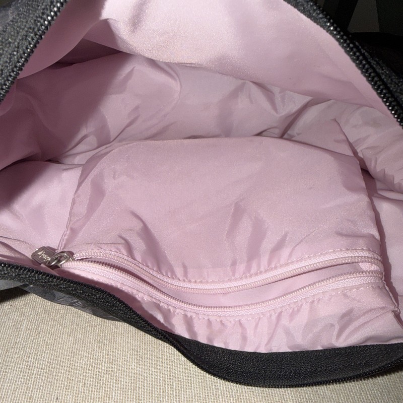 LeSportsac Everyday Bag Crossbody Shoulder Butterfly Motif Black and Grey gallery