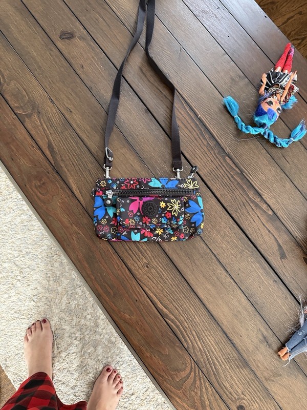 Kipling Live Light Multicolor Crossbody Shoulder Bag - 8.5 X 5 X 1” Flowers gallery