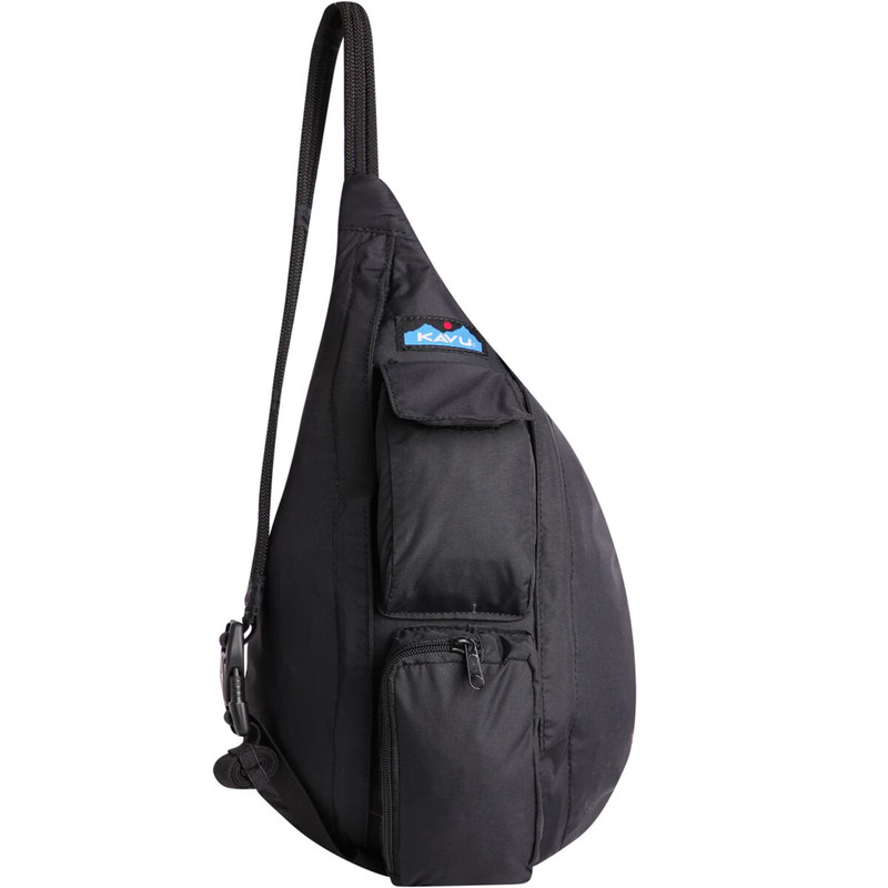 KAVU Mini Rope Sack 16 x 9 x 4 in 100% Nylon Taslan – Black
