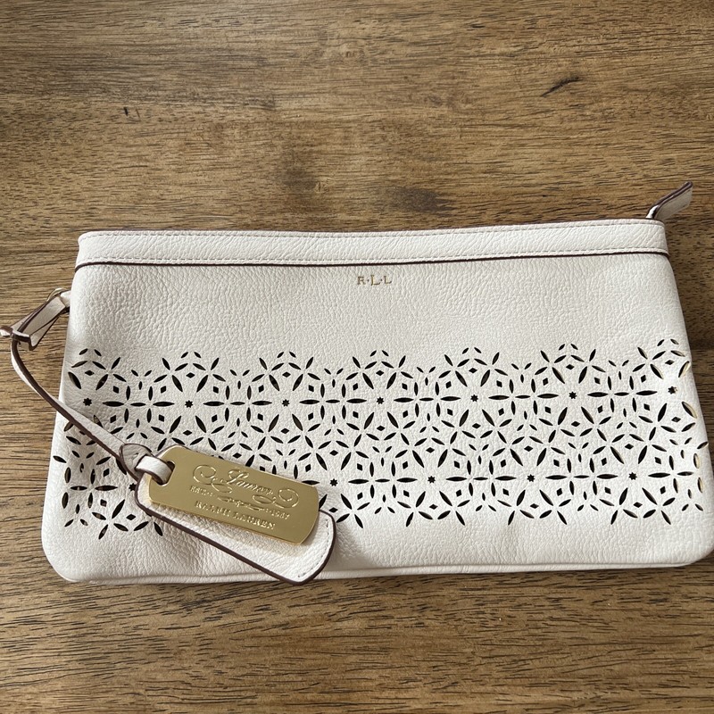 Lauren Ralph Lauren Clutch Faux Leather Unlined Cutouts gallery