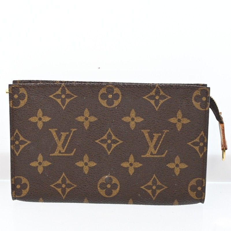 LOUIS VUITTON Monogram Bucket PM Pouch LV Auth H2189OR *Sticky(Need to Repair)