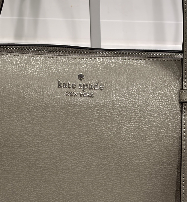 KATE SPADE ALL DAY ZIP SHOULDER TOTE LAPTOP LARGE BAG OYSTER SHELL OLIVE GREEN gallery
