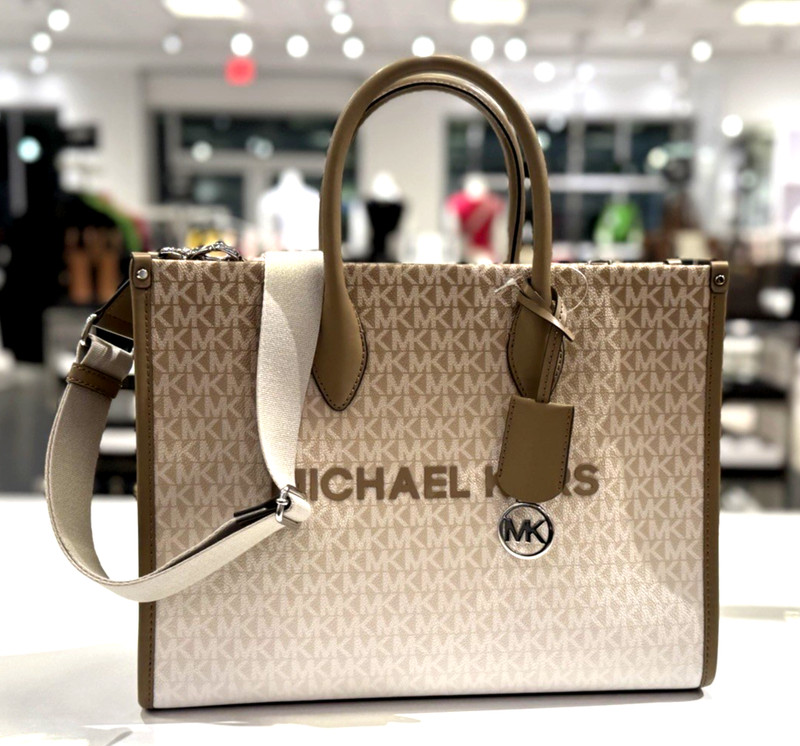 Michael Kors Mirella MD East West Tote Satchel Shoulder Bag MK Ombre Husk Multi gallery