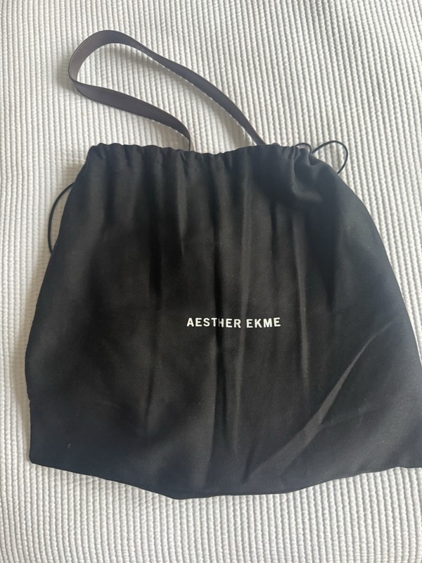 AESTHER EKME Shoulder Hobo Bag Calfskin Leather Brown Zip-top Unisex Handbag