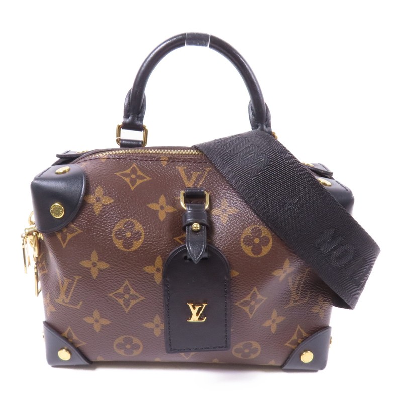 LOUIS VUITTON LV GHW Petite Malle Souple 2Way Shoulder Bag M45571 Monogram Brown