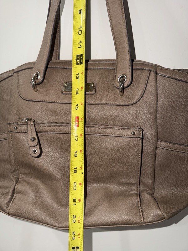 Rosetti Multi Compartment Handbag, Shoulder Bag, Taupe Communter Workwear Purse gallery