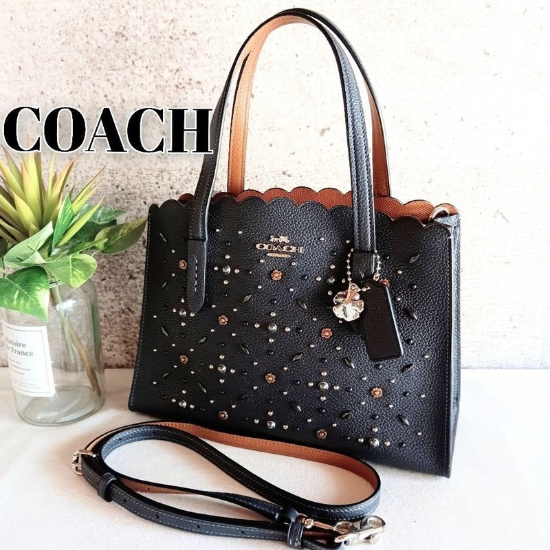 COACH 29528 Charlie Carryall 28 2way Hand Bag Shoulder Bag Prairie Rivets Used