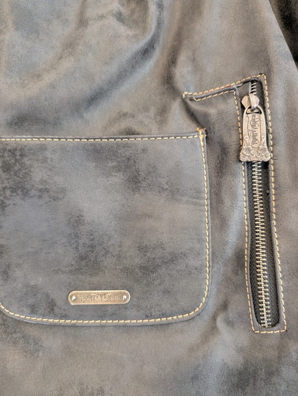 Trinity Ranch Hair On Cowhide Shoulder Purse Patchwork Metallic Accents Y2K gallery