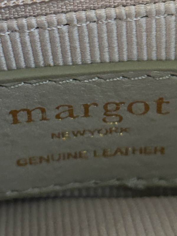 Margot New York Kaye Mini Bucket Suede Gray Leather Crossbody Adjustable Strap gallery