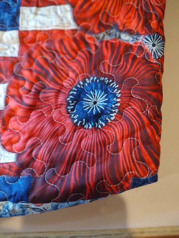 Quilted Tote Bag ~ Featuring a New Printed American Flag Design Shoulder Straps gallery