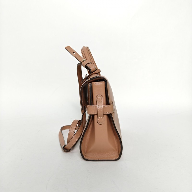 DELVAUX Tempete Small 21cm Milky Tea Calfskin Crossbody Bag gallery