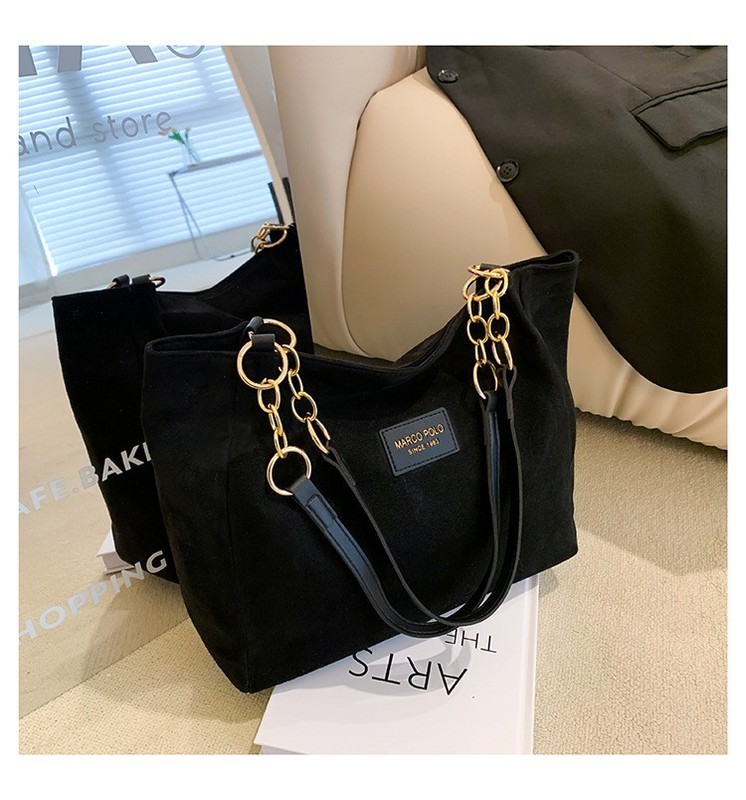 Casual Suede Large Capacity Bag For Women Travel Simple Shoulder Bag Tote Bag gallery