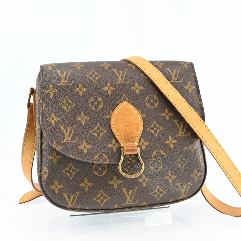 LOUIS VUITTON Saint Cloud GM Shoulder Bag Monogram Brown LV N2641AO STICKY