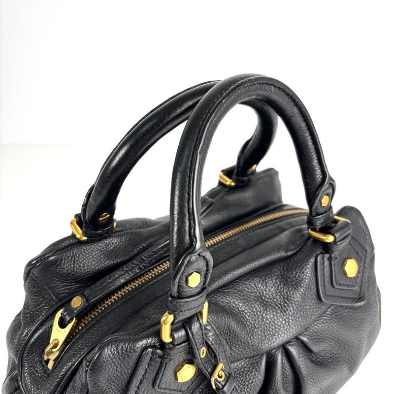 Marc by Marc Jacobs Classic Q Baby Groovy 2Way Bag Black Leather Y2K e75 gallery