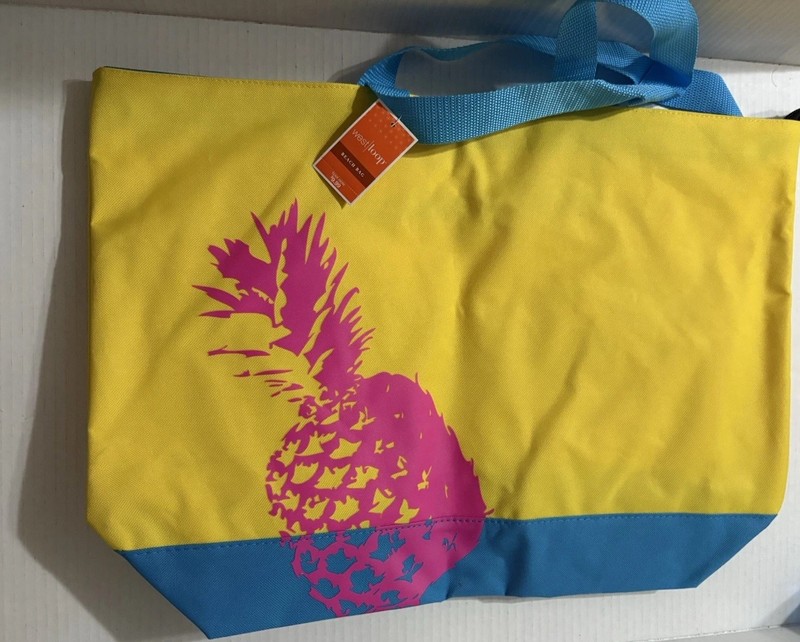 West Loop Beach Bag New NWT Pineapple Print Bright Colorful
