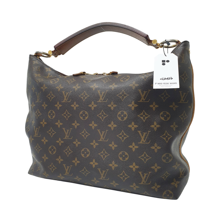 Authentic Louis Vuitton Sully MM Monogram M40587 Guaranteed Genuine Daily CLA436