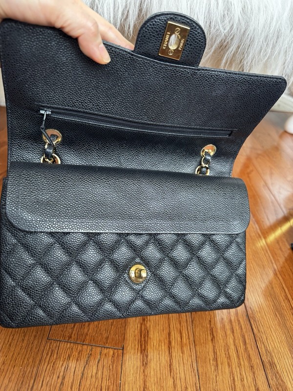 Chanel Classic Double Flap Bag Black Caviar Medium Gold Hardware gallery