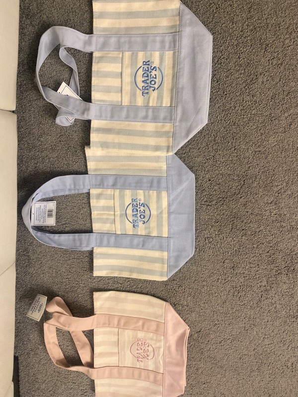 Trader Joe’s Limited Mini Totes 1 Pink and 2 blue $100