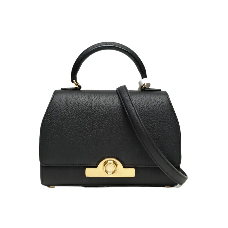 MOYNAT Rejane Mini 20cm Black Calfskin Crossbody Bag