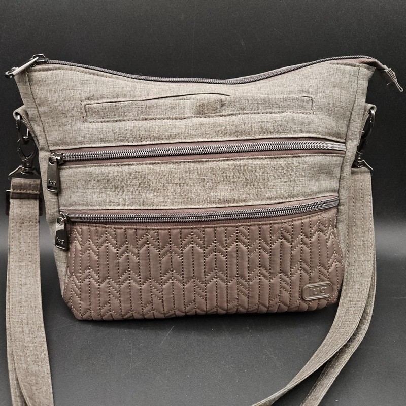 Lug Slider Crossbody Purse Walnut Brown RFID Pocket 12 x 8.5