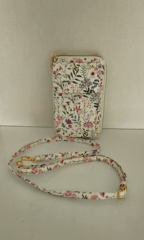 Crossbody Wallet Phone Mini Purse with Long Strap Floral Unbranded NEW gallery