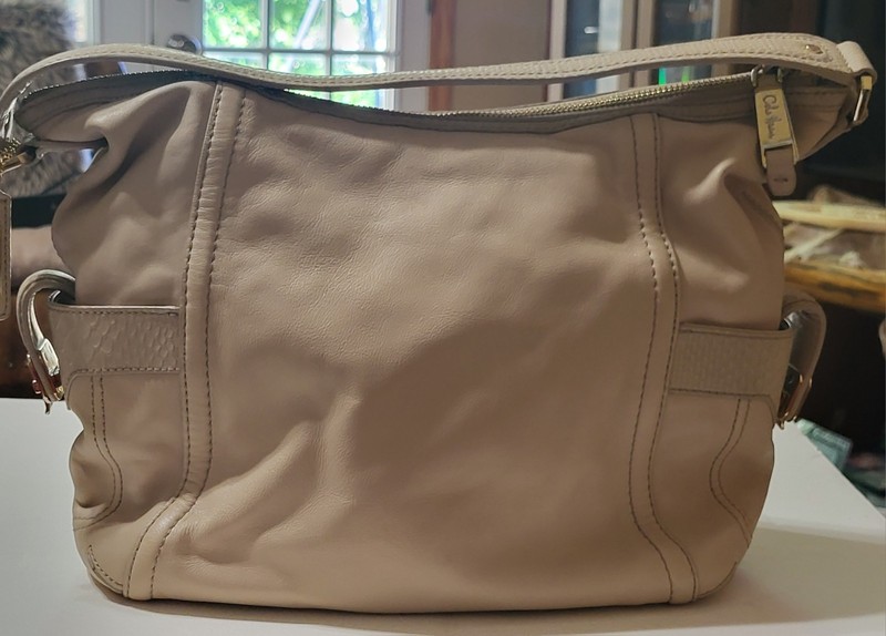 NWOT COLE HAAN Cream Handbag 14.5x9x4.75 In/Never Used/Leather Smooth As Butter!