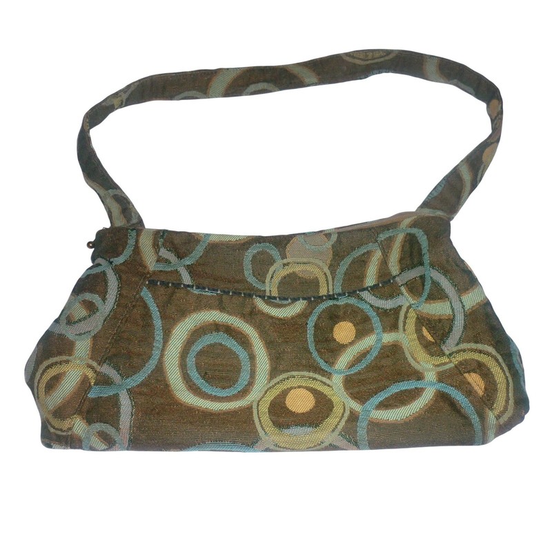 Maruca Designs Millie Lu Shoulder Bag Jacquard Tapestry Retro Circle Pattern