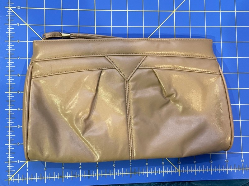 Vintage Tandem Tan Clutch Hand Bag