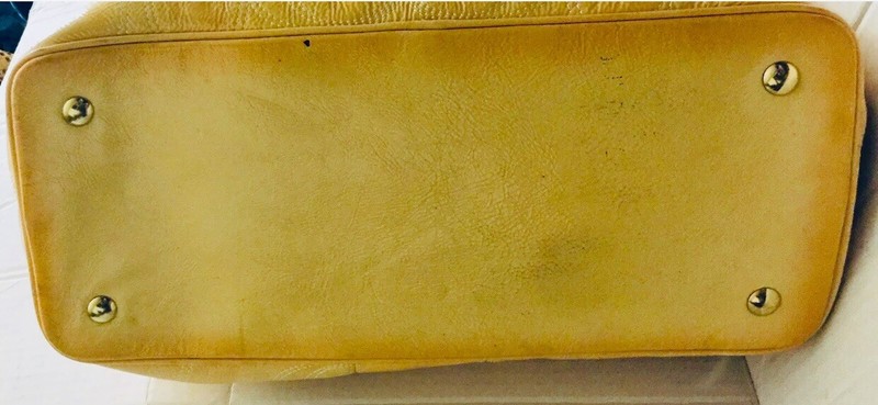 YELLOW COACH SIGNATURE MID FRAME SHOULDER TRAVEL HOBO TOTE HANDBAG #F19215 LTHER gallery