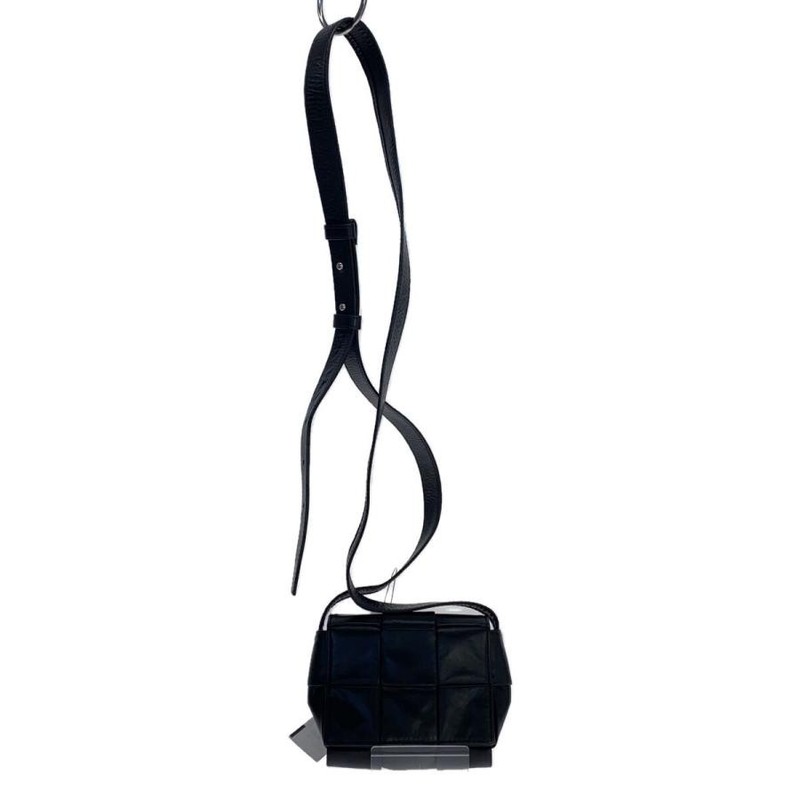 Bottega Veneta Black Leather Cassette Crossbody Shoulder Bag 667048