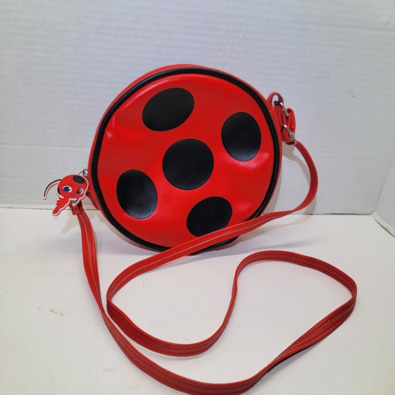 2022 Miraculous Ladybug Girls Shoulder / Crossbody Bag Red w/ Black Dots