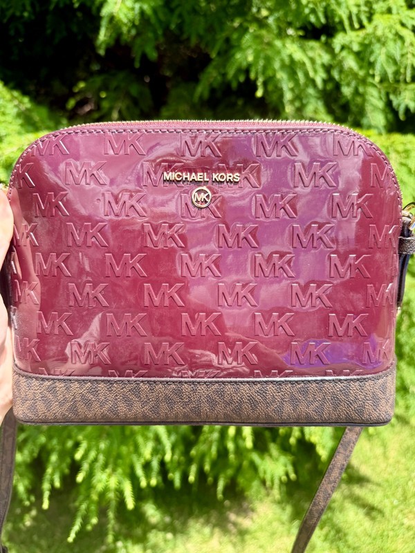 Michael Kors Jet Set Charm Dome Crossbody, Brown/Merlot gallery