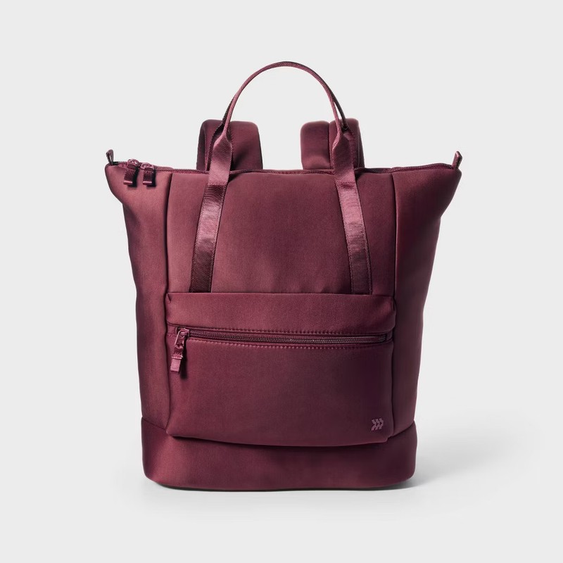 Women's All in Motion Faux Neoprene Backpack Tote w/ Laptop Pocket -