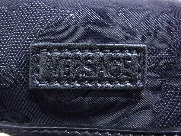 VERSACE Greca Nylon Phone Pouch Shoulder Bag Pochette Black BJ9868 gallery