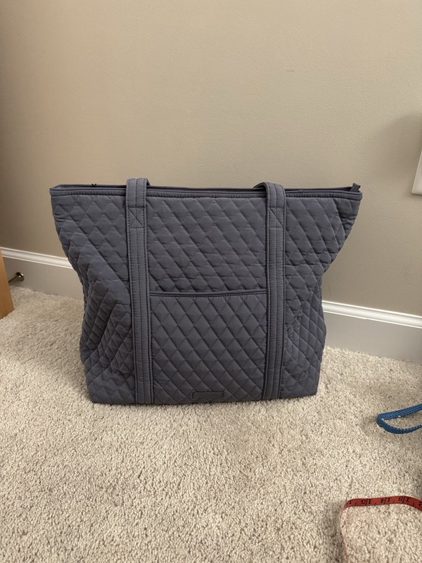 Vera Bradley large Vera carbon gray tote - NWT - $145 gallery