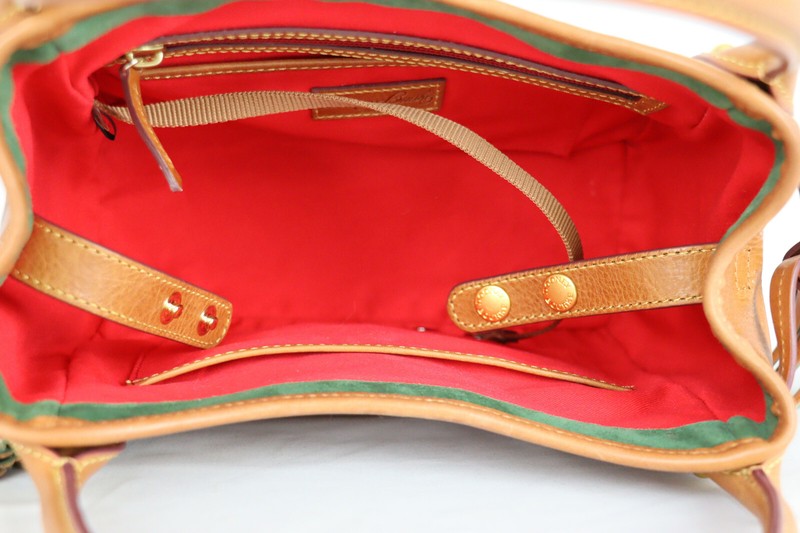 Dooney & Bourke Florentine Leather Small Logo Lock Satchel Natural Brown NWOT gallery