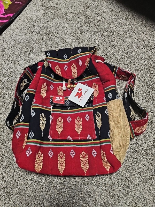 TAALUMA TOTES Myanmar Travel Bag/Backpack By Aaron John Aztek Multicolor NWT