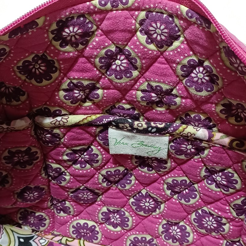 Vera Bradley Tote Bag Made in USA In Very Berry Paisley 13" x 9" x 4" gallery