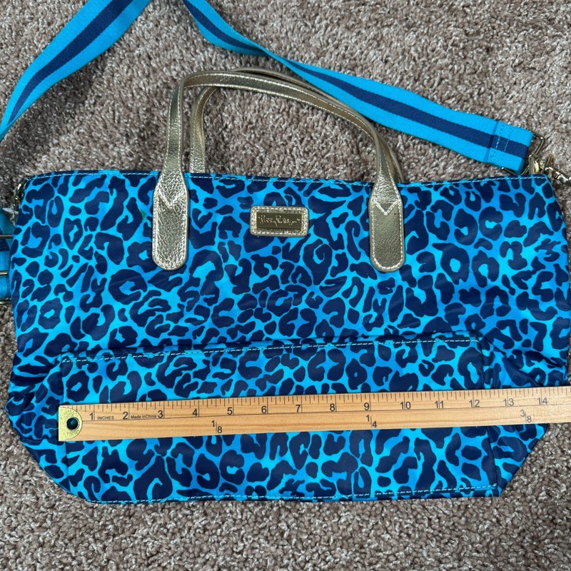Lilly Pulitzer Bags Evita Blue Oyster Bay Tote Purse gallery