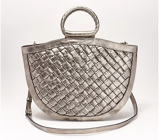 Patricia Nash Leather Oliena Satchel Platinum Bag gray women bag B000585
