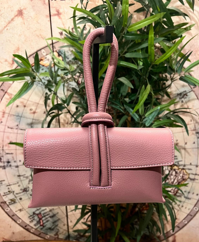 Antique pink knot bag genuine leather genuine leather bag
