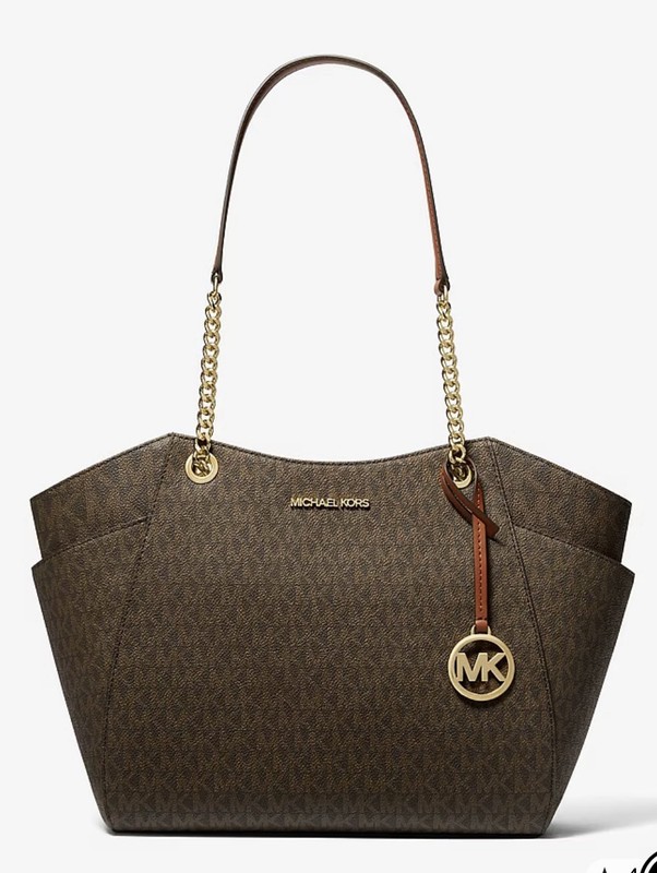 Michael Kors Jet Set Large Signature Logo Shoulder Bag NWT